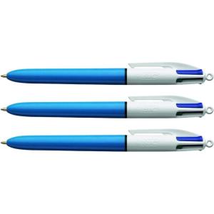 imageBIC 4 Colours Original Retractable Ballpoint Pens Multi Coloured All in One Green Blue Red Black 12 Pens Per Pack1 Count Pack of 3
