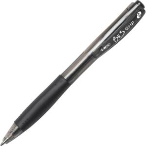 imageBIC BU3 Grip Retractable Ballpoint Pen Medium Point 10mm Black Retractable Black Ballpoint Pens for School and Office 36Count1 Count Pack of 36