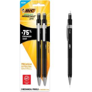 imageBIC Break Resistant Pro with ShockAbsorption and TwistUp Eraser Mechanical Pencil 2CountPremium Edition