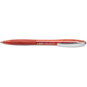 imageBIC Glide Black Retractable Ballpoint Pens Medium Point 10mm 4Count Pack Ultra Smooth Writing Black PensRed