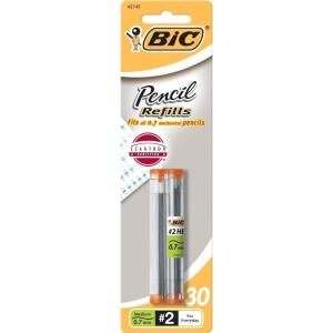 imageBIC Pencil Lead Refills Medium Point 07mm 30ct L730P1BlackMedium