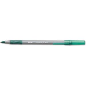 imageBIC Round Stic Grip XtraComfort Medium Ball Point Pen Green 12 PackPen