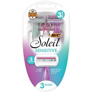 imageBIC Soleil Sensitive Womens Disposable Razors 3 Blades With Moisture Strip For a Silky Smooth Shave 6 Piece Razor Set