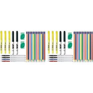 imageBIC Student Kit Assorted Stationery Essentials 23 Count1 Count Pack of 2