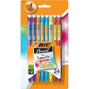 imageBIC XtraSmooth Mechanical Pencil Color Edition Medium Point 07mm Perfect For The Classroom ampamp Test Time 24Count07mm