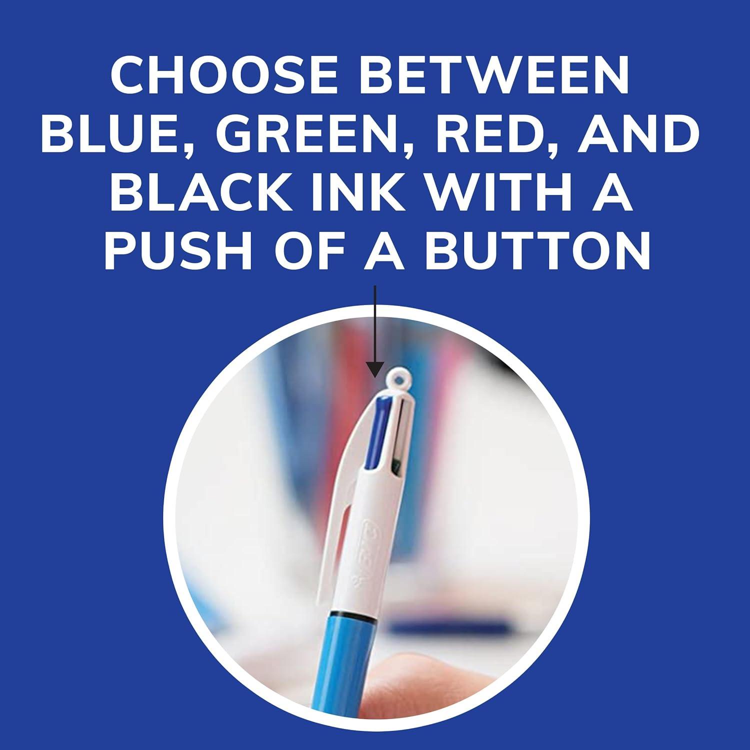 imageBIC 4Color Original Retractable Ball Pens Versatile 10mm Medium Point LongLasting Ink Great Gift Idea 3Count in Assorted Colors
