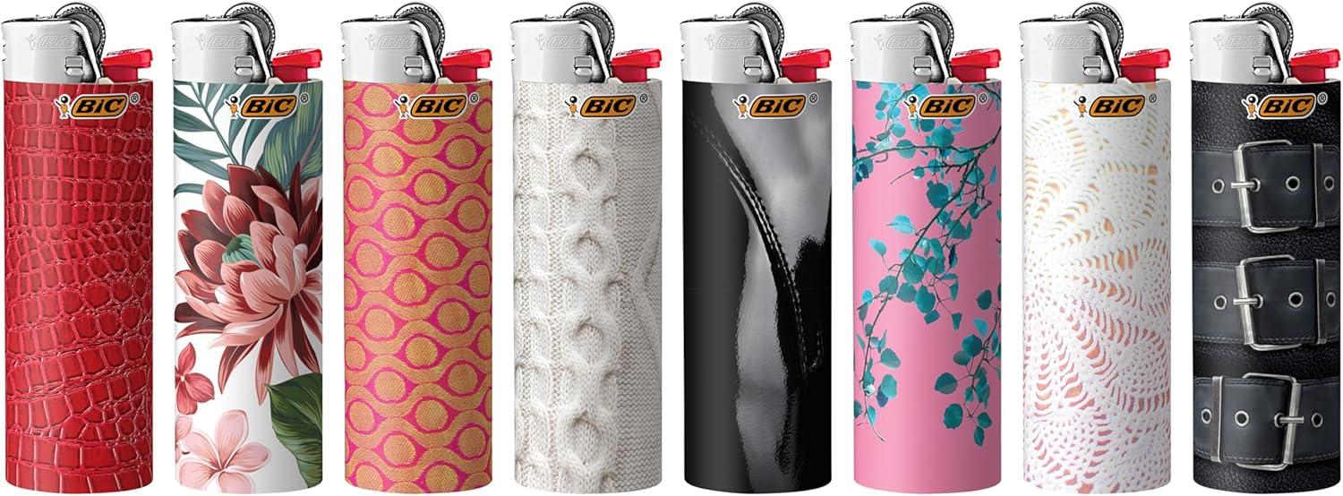 imageBIC Classic Maxi Pocket Lighter Safe and Reliable Assorted Colors 8Pack of Lighters Colors and Packaging May VaryFashion