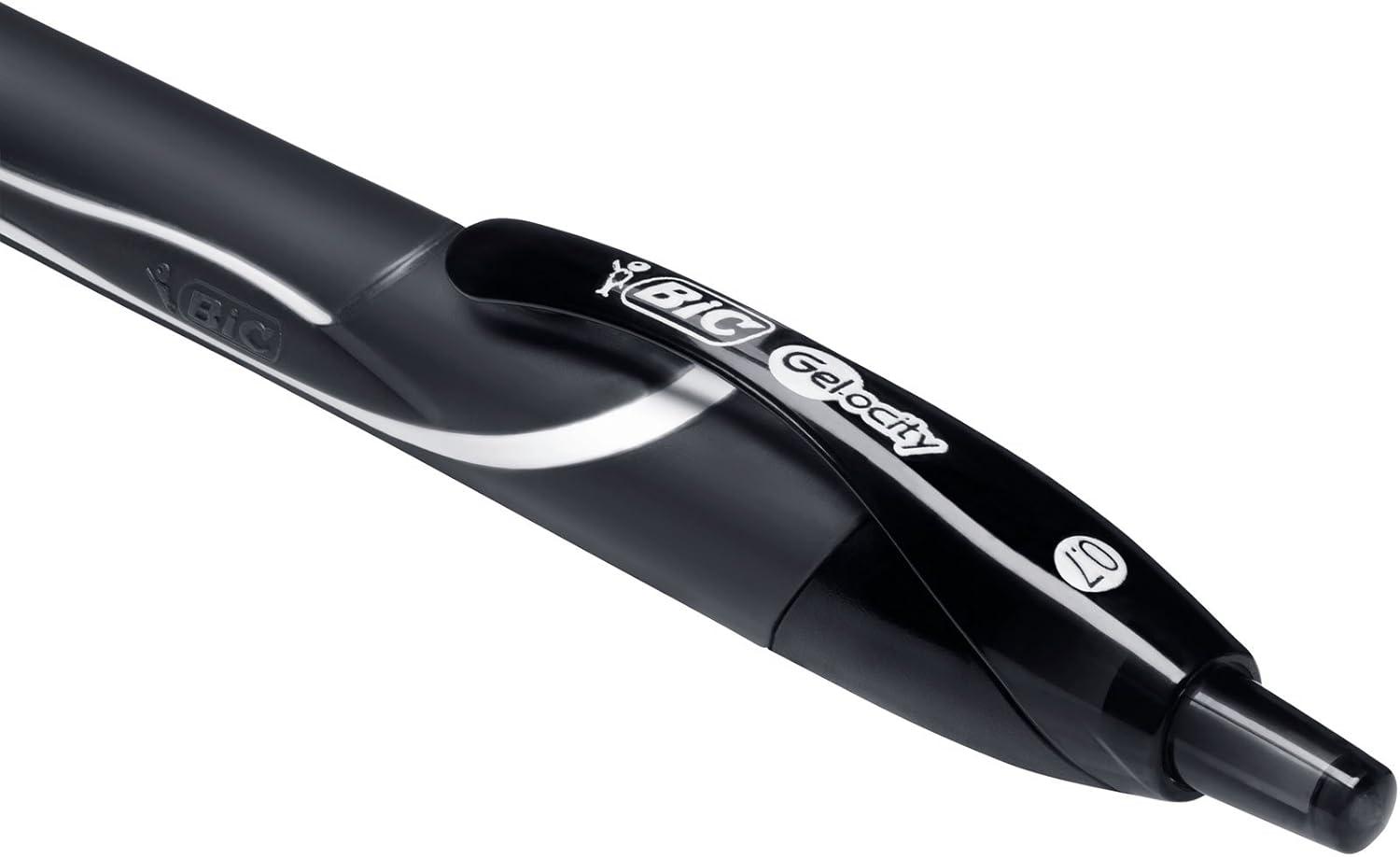 imageBIC GelOcity Quick Dry Gel Pens Medium Point Retractable Gel Pen 07mm Assorted Colors 3CountAssorted