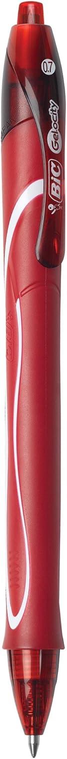 imageBIC GelOcity Quick Dry Gel Pens Medium Point Retractable Gel Pen 07mm Assorted Colors 3CountAssorted