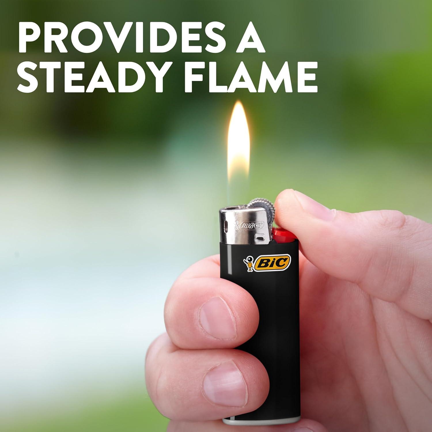 imageBIC Mini Lighters Reliable and Safe Lighters for Candles Assorted Colors 8Pack of Pocket Lighters Colors May Vary