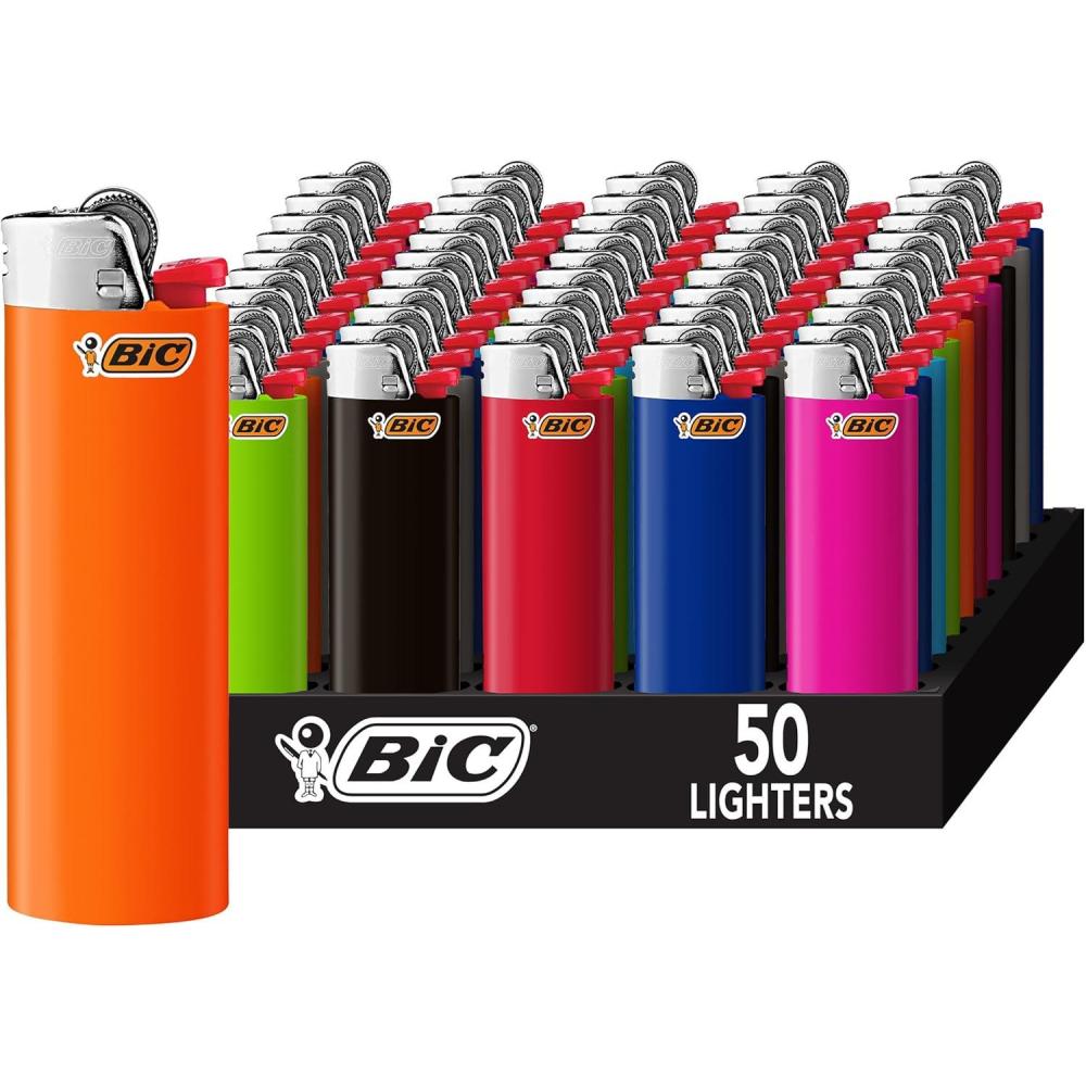 imageBIC Classic Lighter Assorted Colors 50Count Tray Up to 2x the Lights Assortment of Colors May Vary