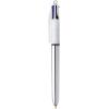 imageBIC 4 Color Shine Retractable Ballpoint Pen 10 mm Medium Point LongLasting Ink 3Count in Assorted Ink
