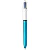 imageBIC 4 Color Shine Retractable Ballpoint Pen 10 mm Medium Point LongLasting Ink 3Count in Assorted Ink