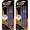 imageBIC GelOcity Quick Dry Gel Pens Medium Point Retractable Gel Pen 07mm Assorted Colors 3CountAssorted