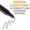 imageBIC Soft Feel Assorted colors Retractable Ballpoint Pen 10 mm Medium Point with NoSlip Grip 6Count Pack in Assorted Ink