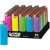imageBIC Classic Lighters Pocket Lighter Style Fashion Assorted Colors 50 Count Tray Disposable Lighters