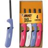 imageBIC MultiPurpose Lighters Ideal Long lighters for Candle and Fireplace Lighting Assorted Colors 4 Pack Colors May Vary