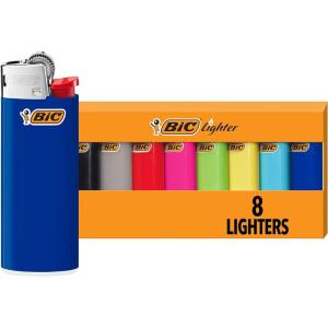 imageBIC Mini Lighters Reliable and Safe Lighters for Candles Assorted Colors 8Pack of Pocket Lighters Colors May Vary