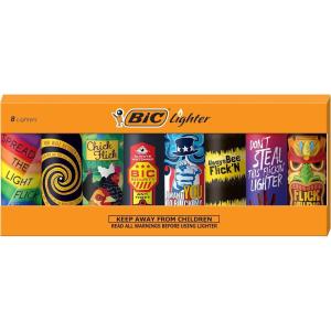 imageBIC Special Edition Geometric Series Maxi Pocket Lighters 8CountFlick My Bic