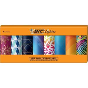 imageBIC Special Edition Geometric Series Maxi Pocket Lighters 8CountGeometric
