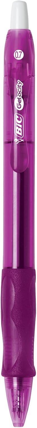 imageBIC Gelocity Original Assorted Fashion Colors Gel Pens Medium Point 07mm 8Count Pack Retractable Gel Pens With Comfortable Grip