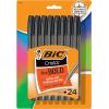 imageBIC Cristal Xtra Bold Ballpoint Pens Bold Point 16mm For Vivid And Dramatic Lines Black Ink 24Count Pack Perfect Ink Pens