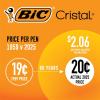 imageBIC Cristal Xtra Smooth Black Ballpoint Pens Medium Point 10mm 144Count Bundle Extra Smooth and Reliable Ballpoint PensBlue Cristal Xtra Smooth