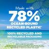 imageBIC Ecolutions OceanBound Plastic Gel Pens Medium Point 10mm 12Count Pack Retractable Blue Ink Pens Made from 78 OceanBound Recycled Plastic Excluding Ink Cartridge