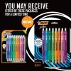 imageBIC Gelocity Original Assorted Fashion Colors Gel Pens Medium Point 07mm 8Count Pack Retractable Gel Pens With Comfortable Grip