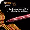 imageBIC Gelocity Quick Dry Black Gel Pens Medium Point 07mm 4Count Pack Retractable Gel Pens With Comfortable Full Grip