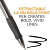 imageBIC Glide Bold Black Ballpoint Pens Bold Point 16mm 4Count Pack Retractable Ballpoint Pens With Comfortable Full Grip
