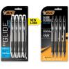 imageBIC Glide Bold Black Ballpoint Pens Bold Point 16mm 4Count Pack Retractable Ballpoint Pens With Comfortable Full Grip