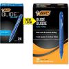 imageBIC Glide Bold Blue Ballpoint Pens Bold Point 16mm 4Count Pack Retractable Ballpoint Pens With Comfortable Full GripBlue