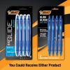 imageBIC Glide Bold Blue Ballpoint Pens Bold Point 16mm 4Count Pack Retractable Ballpoint Pens With Comfortable Full GripBlue