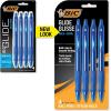imageBIC Glide Bold Blue Ballpoint Pens Bold Point 16mm 4Count Pack Retractable Ballpoint Pens With Comfortable Full GripBlue