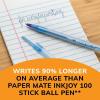 imageBIC Round Stic Xtra Life Blue Ballpoint Pens Medium Point 10mm 500Count Pack of Bulk Pens Flexible Round Barrel for Writing Comfort No 1 Selling Ballpoint Pens