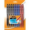 imageBIC BU3 Grip Retractable Ballpoint Pen Medium Point 10mm Assorted Colors Retractable Colorful Ballpoint Pens for School and Office 18CountAssorted