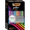 imageBIC Gelocity Smooth Stic Gel Pen Medium Point 07mm Assorted Colors 42Count Vibrant and Smooth Gel Ink Pens
