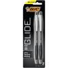 imageBIC Glide Black Retractable Ballpoint Pens Medium Point 10mm 2Count Pack Ultra Smooth Writing Black Pens1 Count Pack of 1