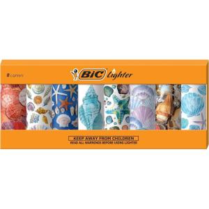 imageBIC Special Edition Shells Series Maxi Pocket Lighters Set of 8 Lighters