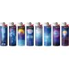 imageBIC Pocket Lighter Special Edition Retro Wave Collection Assorted Unique Lighter Designs 8 Count Tray of Lighters