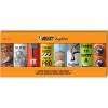 imageBIC Maxi Pocket Lighter Special Edition Shop Talk Collection Assorted Unique Lighter Designs 8 Count Pack of Lighters