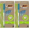 imageBIC Ecolutions Round Stic Ballpoint Pens Medium Point 10mm 50Count Pack Blue Ink Pens Made from 97 Recycled PlasticBlue