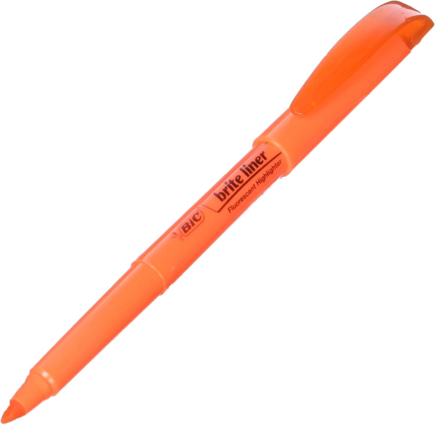 imageBIC Brite Liner Chisel Tip Highlighters LongLasting 5Count in Assorted Colors for School SuppliesAssorted