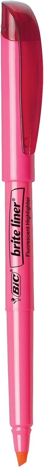 imageBIC Brite Liner Chisel Tip Highlighters LongLasting 5Count in Assorted Colors for School SuppliesAssorted