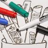 imageBIC Intensity Bold Dry Erase Marker Pocket Style Fine Bullet Tip 45 mm Red Perfect For The Office ampamp Home 12CountBlue