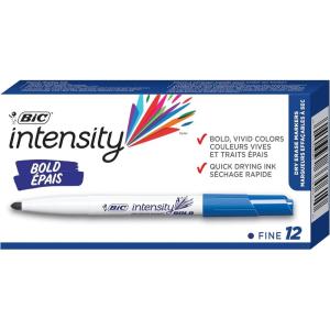 imageBIC Intensity Bold Dry Erase Marker Pocket Style Fine Bullet Tip 45 mm Red Perfect For The Office ampamp Home 12CountBlue