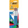 imageBIC 4Color Original Retractable Ballpoint Pens with Assorted Ink 10 mm Medium Point 2Count Pack