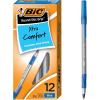 imageBIC Round Stic Grip Xtra Comfort Blue Ballpoint Pens Medium Point 12mm 12Count Pack Excellent Writing Pens With Soft Grip for Superb Comfort and Control1