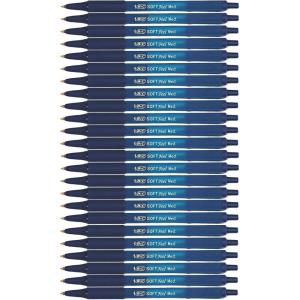 imageBIC Soft Feel Retractable Ball Pen Medium Point 10mm Blue Ink 2DOZEN SCSM11BE